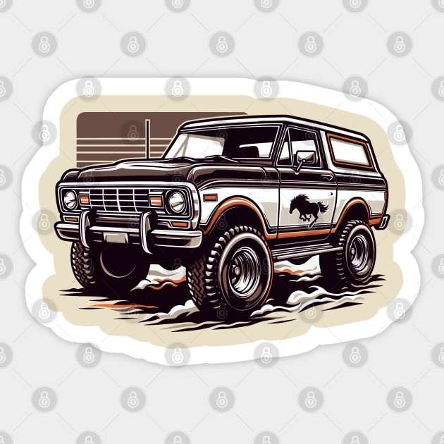 Bronco Jeep 4 Sticker by romancenemy